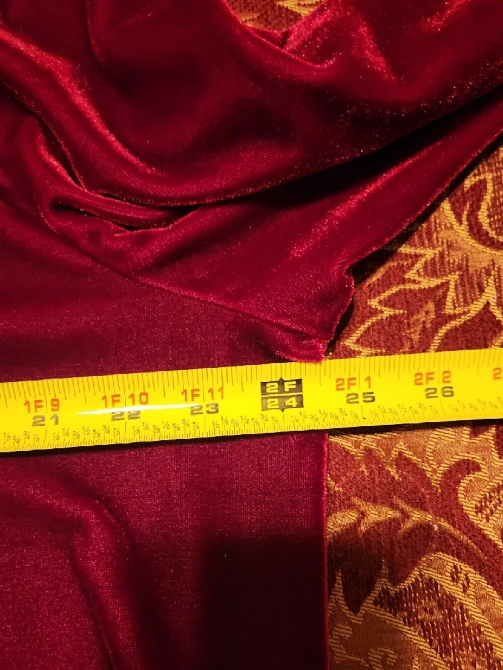 Adonna Velvet Long Robe in Deep Burgundy, Like New, Large - Picture 6 of 10